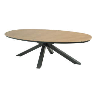 Tafel Arezzo Ovaal Antraciet 240x113cm