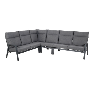 Ohio hoek loungeset 6 personen | aluminium antraciet | 4-delig 290x225cm