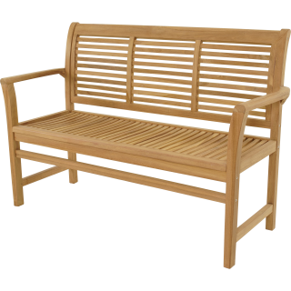 Natural Teak stripe tuinbank 142cm