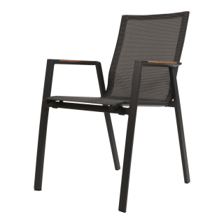 Tarragona Teak dining tuinstoel antraciet
