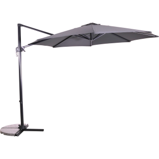 Libra zweefparasol verstelbaar | Ø300cm grijs | UV30+ zonbescherming