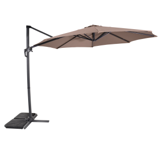 Libra zweefparasol verstelbaar | Ø300cm taupe | UV30+ zonbescherming